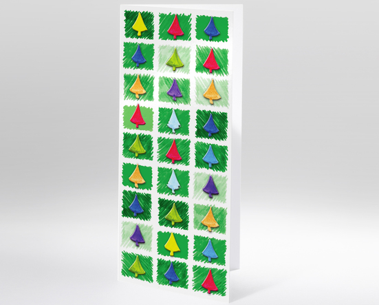 Bunte Weihnachtsbäume