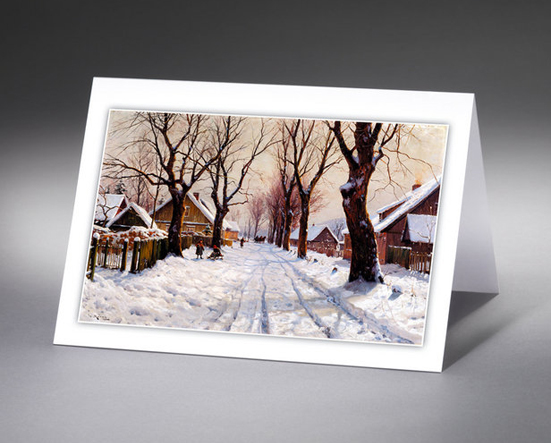 Winter im Dorf.