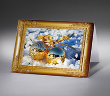 Goldene Weihnachtskugeln