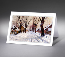Winter im Dorf.