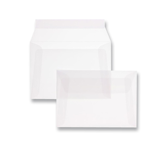 Transparentes selbstklebendes Kuvert für Standardkarten. 